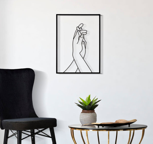 Wandpaneel Simpel Schwarz 55 cm – Wanddeko