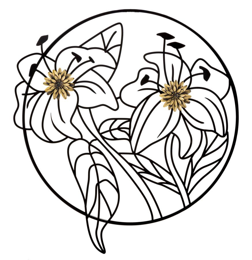Wandpaneel Simpel Schwarz Gold 69 cm – Wanddeko