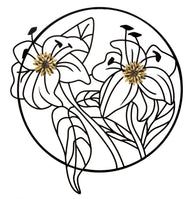 Wandpaneel Simpel Schwarz Gold 69 cm – Wanddeko