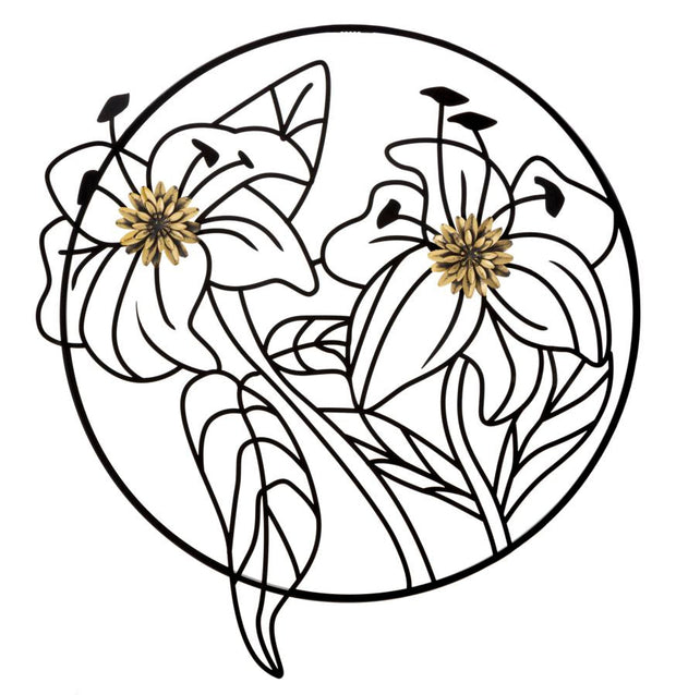 Wandpaneel Simpel Schwarz Gold 69 cm – Wanddeko