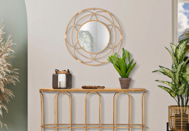 Spiegel Rund Valencia Braun 60 cm