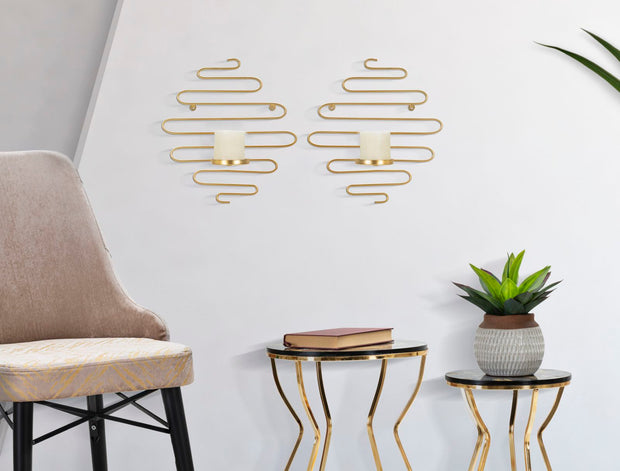 Wandkerzenhalter Alid Gold 34 cm – Kerzenhalter