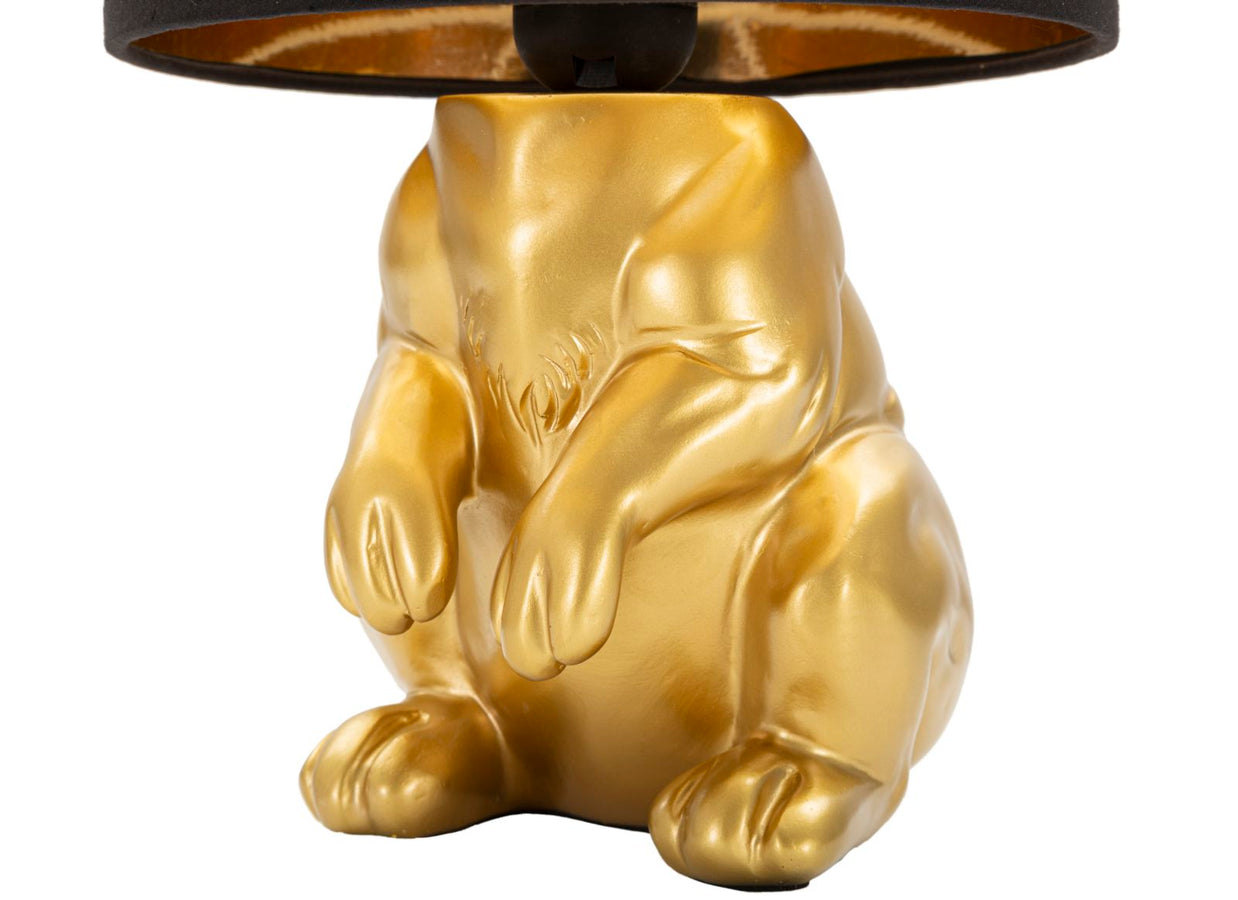 Tischlampe Hase Gold Schwarz 43 cm – Tischleuchte