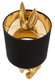 Tischlampe Hase Gold Schwarz 43 cm – Tischleuchte