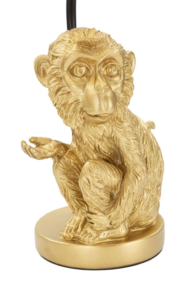 Tischlampe Affe Gold Schwarz 51,5 cm – Tischleuchte
