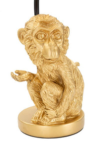 Tischlampe Affe Gold Schwarz 51,5 cm – Tischleuchte