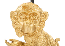 Tischlampe Affe Gold Schwarz 51,5 cm – Tischleuchte