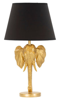 Tischlampe Elefant Gold Schwarz 59 cm – Tischleuchte