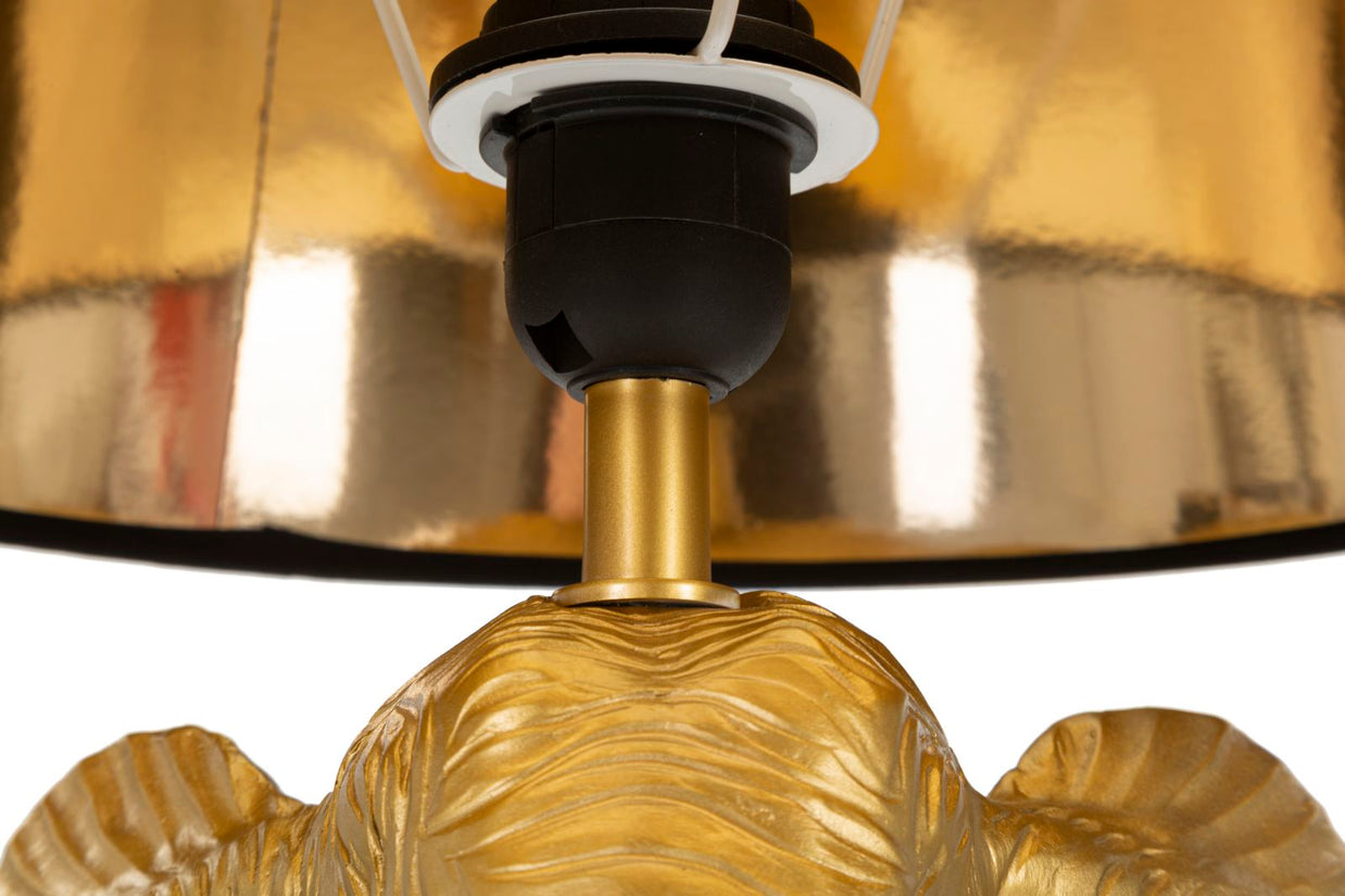 Tischlampe Elefant Gold Schwarz 59 cm – Tischleuchte