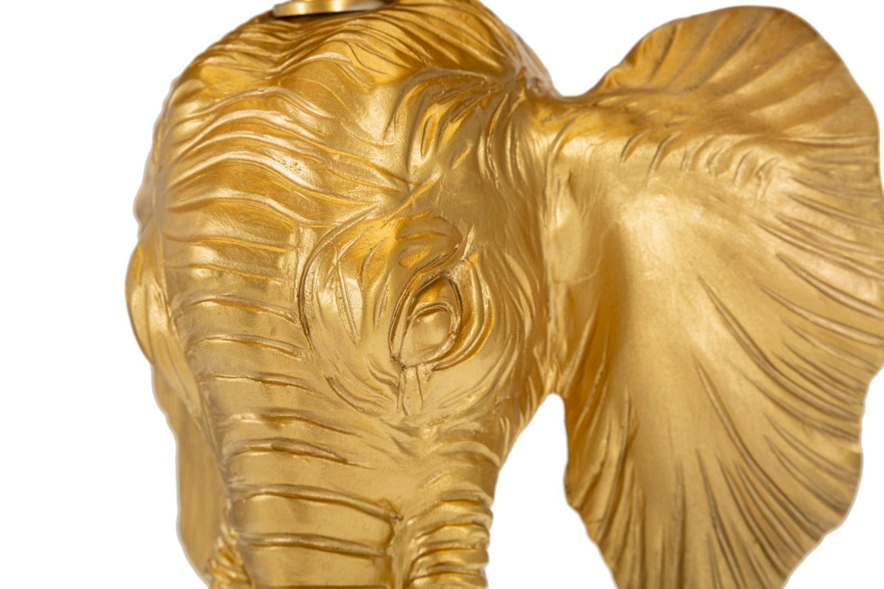 Tischlampe Elefant Gold Schwarz 59 cm – Tischleuchte