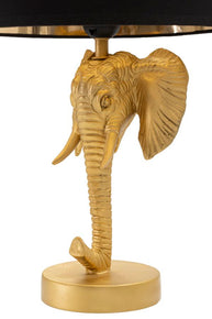 Tischlampe Elefant Gold Schwarz 43 cm – Tischleuchte