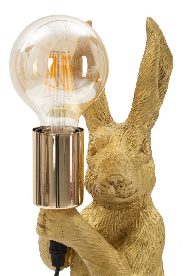Tischlampe Hase Gold 35,5 cm – Tischleuchte