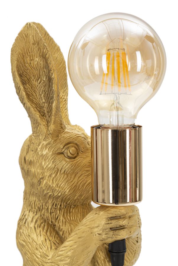 Tischlampe Hase Gold 35,5 cm – Tischleuchte