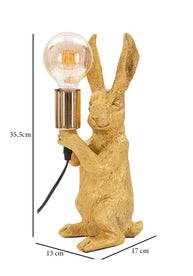 Tischlampe Hase Gold 35,5 cm – Tischleuchte