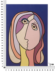 Wandbild Kubistisch Bunt 80×120 cm B – Leinwandbild Deko