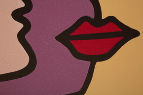 Wandbild Gesicht 90 cm A – Leinwandbild Deko