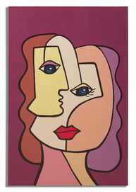 Wandbild Gesicht 90 cm B – Leinwandbild Deko
