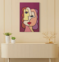 Wandbild Gesicht 90 cm B – Leinwandbild Deko