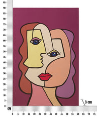 Wandbild Gesicht 90 cm B – Leinwandbild Deko