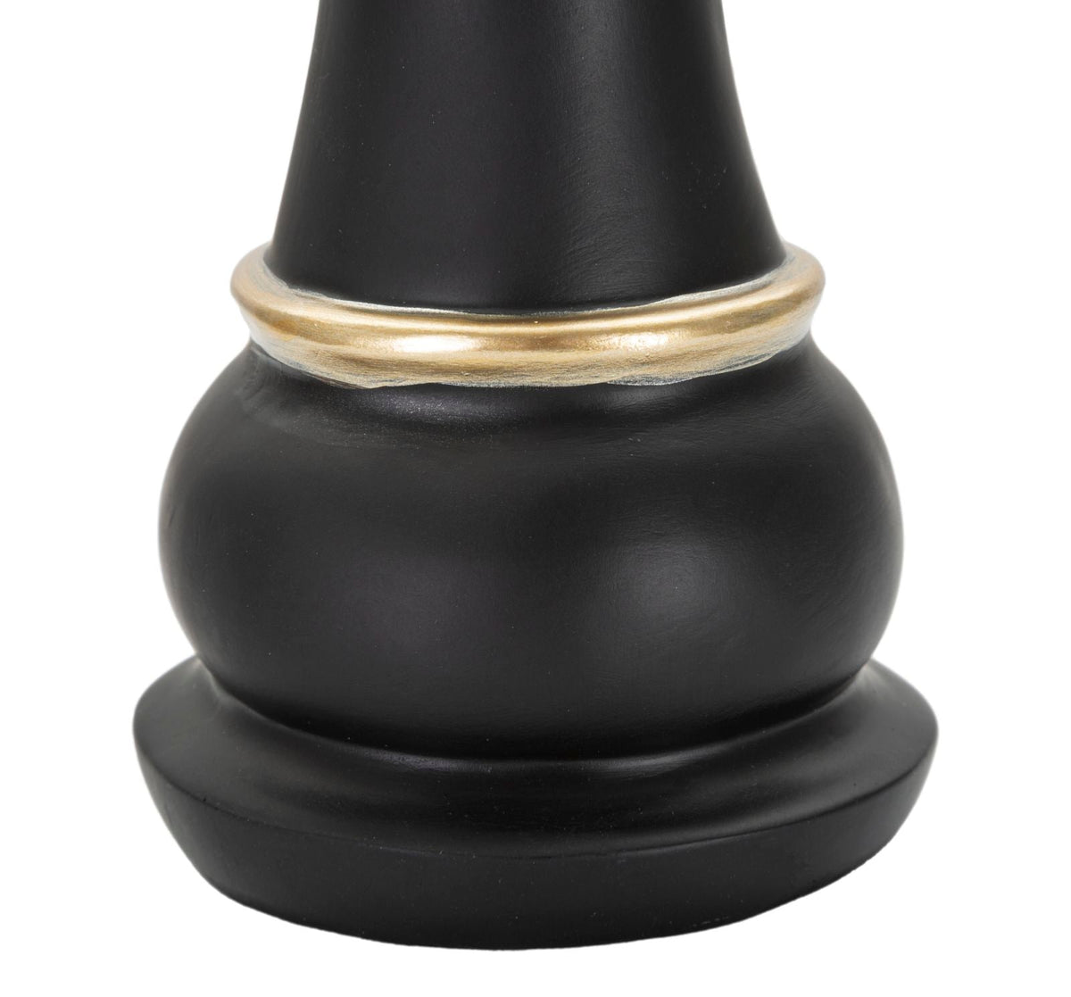 Schachfigur Dame Schwarz Gold 25,5 cm – Schach Deko