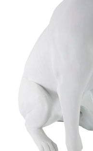 Dekofigur Hund Weiß mit Krone – Tierfigur