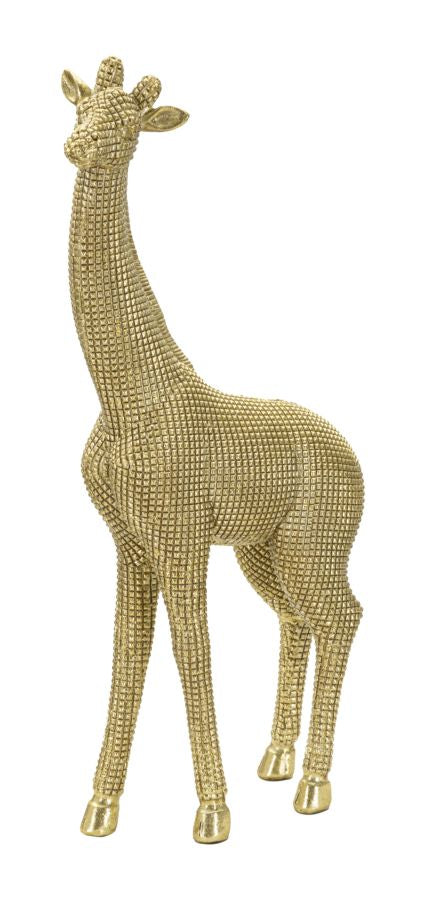 Dekofigur Giraffe Kariert Gold – Tierfigur