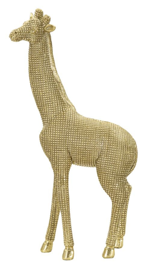 Dekofigur Giraffe Kariert Gold – Tierfigur