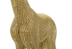 Dekofigur Giraffe Kariert Gold – Tierfigur