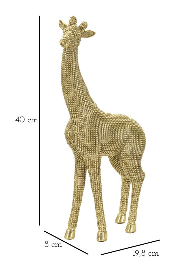 Dekofigur Giraffe Kariert Gold – Tierfigur