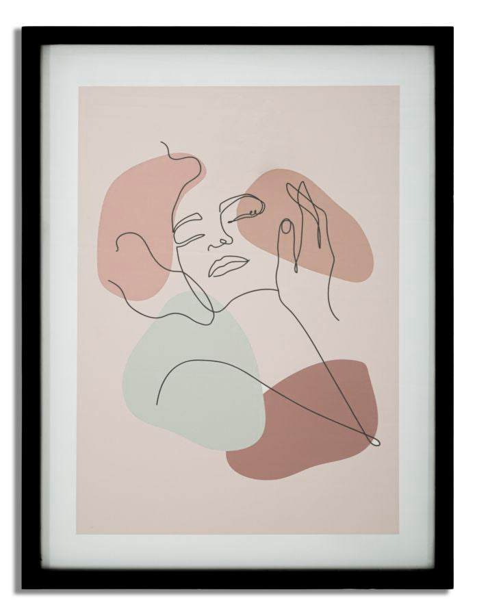 Wandbild Frauengesicht Bunt 35×47 cm A – Leinwandbild Deko