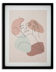 Wandbild Frauengesicht Bunt 35×47 cm A – Leinwandbild Deko