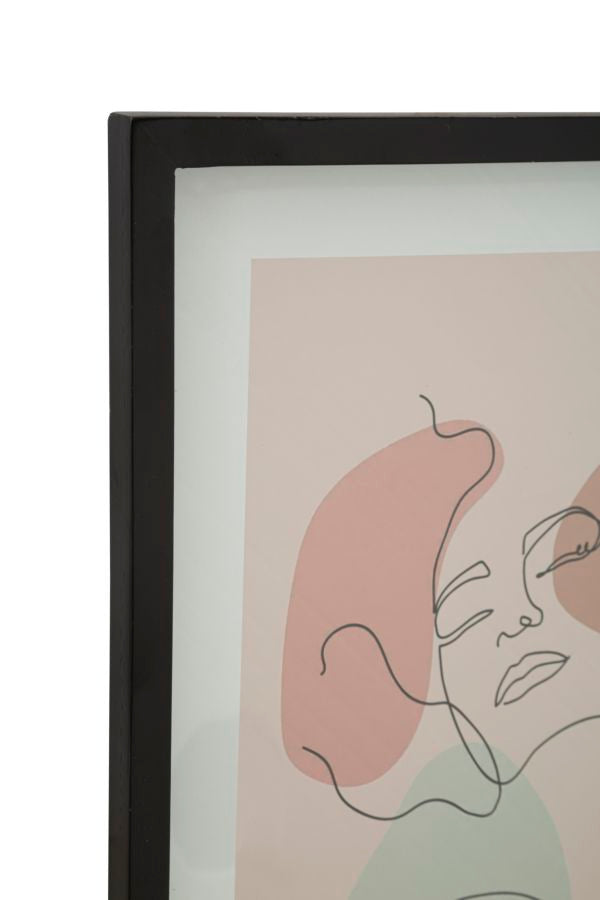 Wandbild Frauengesicht Bunt 35×47 cm A – Leinwandbild Deko