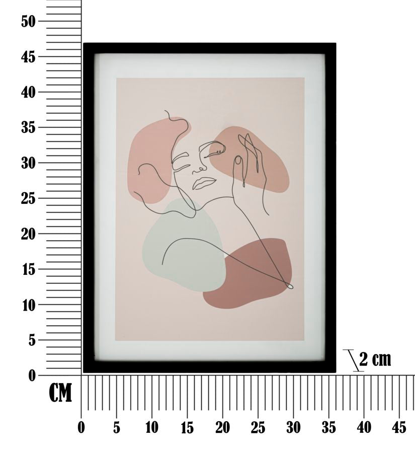 Wandbild Frauengesicht Bunt 35×47 cm A – Leinwandbild Deko