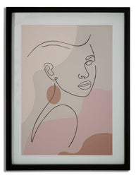Wandbild Frauengesicht Bunt 35×47 cm C – Leinwandbild Deko