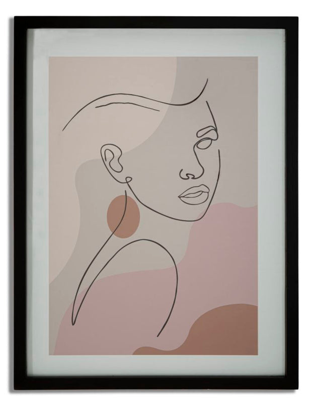 Wandbild Frauengesicht Bunt 35×47 cm C – Leinwandbild Deko