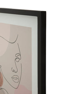 Wandbild Frauengesicht Bunt 35×47 cm C – Leinwandbild Deko
