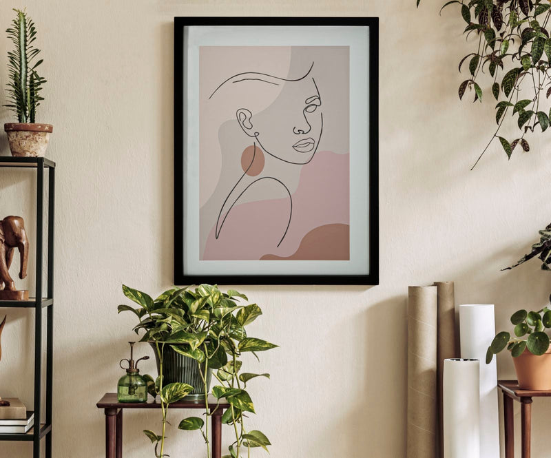 Wandbild Frauengesicht Bunt 35×47 cm C – Leinwandbild Deko