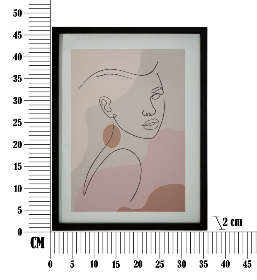 Wandbild Frauengesicht Bunt 35×47 cm C – Leinwandbild Deko