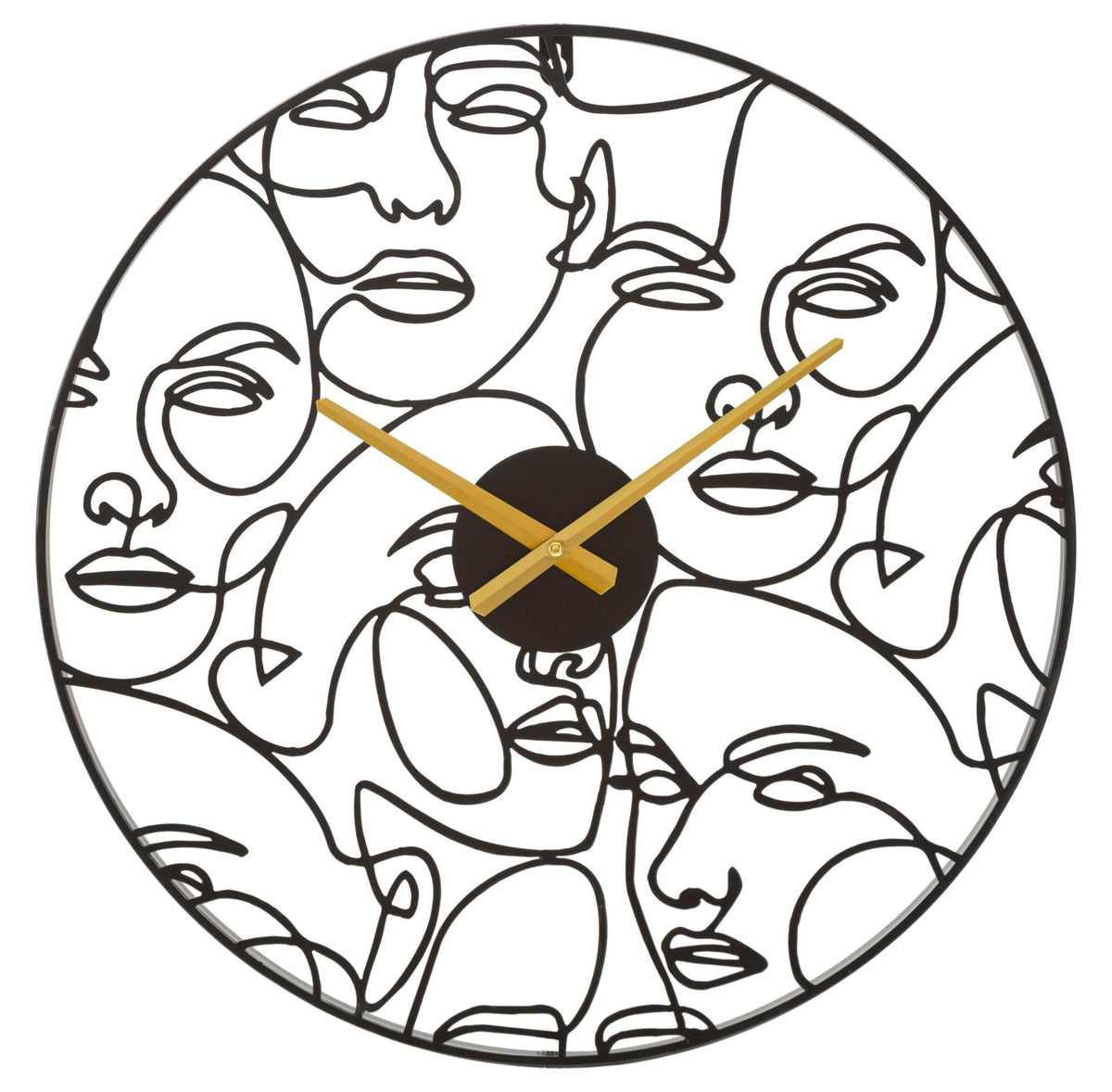 Wanduhr Gesichter Schwarz Kubismus – Uhr Wohnzimmer