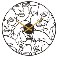 Wanduhr Gesichter Schwarz Kubismus – Uhr Wohnzimmer
