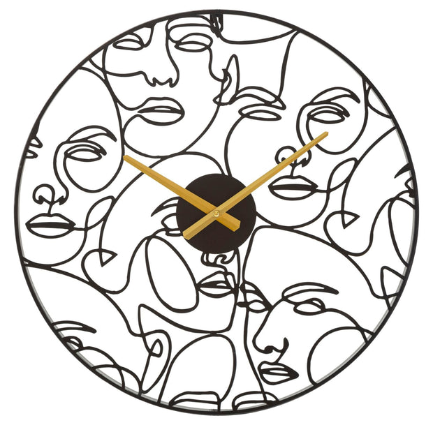 Wanduhr Gesichter Schwarz Kubismus – Uhr Wohnzimmer