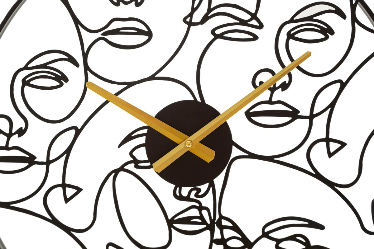 Wanduhr Gesichter Schwarz Kubismus – Uhr Wohnzimmer