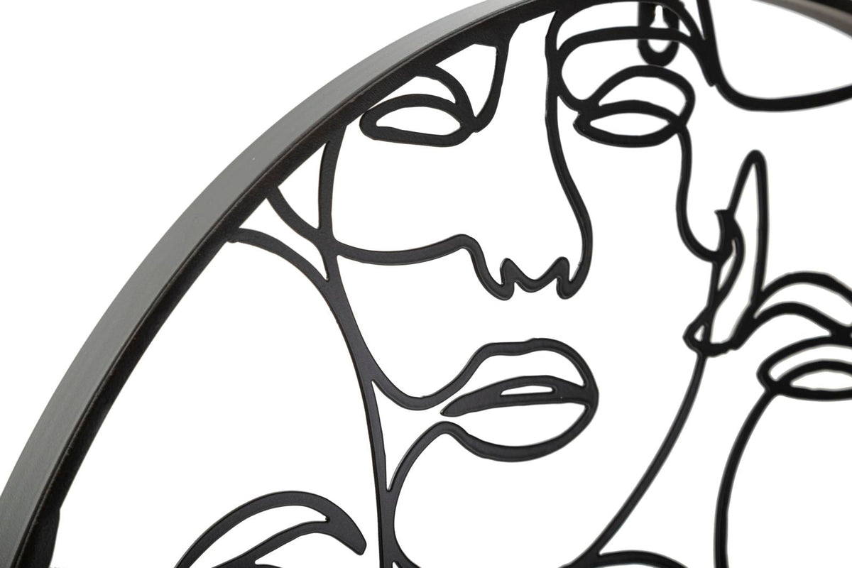 Wanduhr Gesichter Schwarz Kubismus – Uhr Wohnzimmer