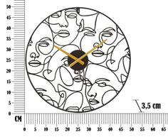 Wanduhr Gesichter Schwarz Kubismus – Uhr Wohnzimmer