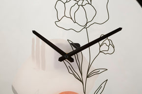Wanduhr Blumen Bunt 40 cm A – Wanduhr