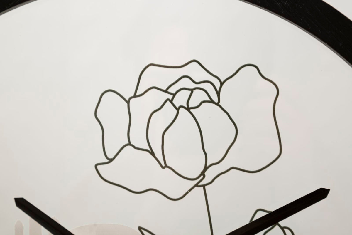 Wanduhr Blumen Bunt 40 cm A – Wanduhr