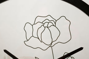 Wanduhr Blumen Bunt 40 cm A – Wanduhr