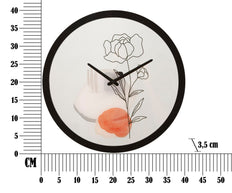 Wanduhr Blumen Bunt 40 cm A – Wanduhr