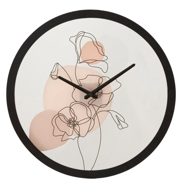 Wanduhr Blumen Bunt 40 cm B – Wanduhr