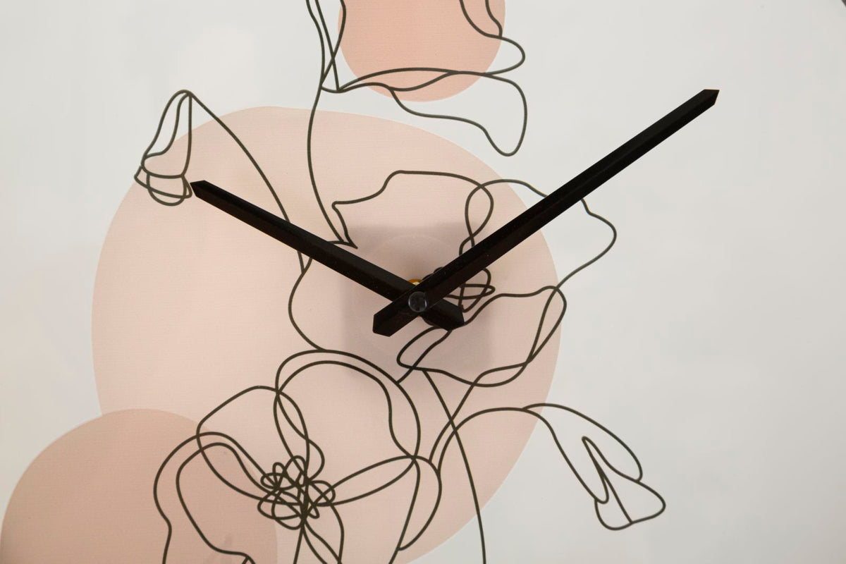 Wanduhr Blumen Bunt 40 cm B – Wanduhr